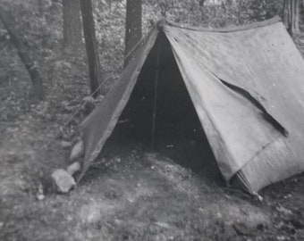 Original Vintage Photograph | Our Home for 2 Weeks in the Field | 1951