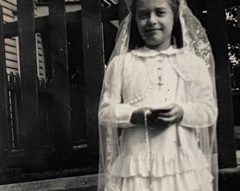 Original Vintage Photograph | Communion Ruffles