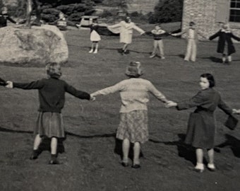 Original Vintage Photograph | With Arms Around the World