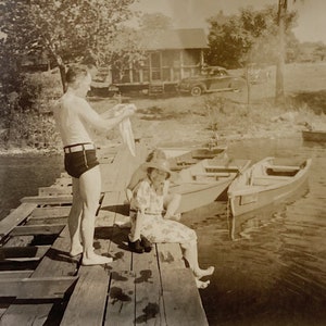 Original Antique Photograph | Lakeside Light