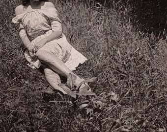 Original Vintage Photograph | Sultry in the Grass