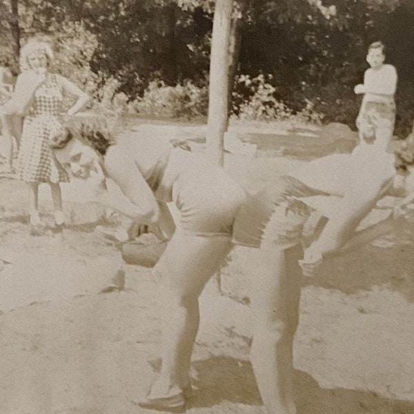 Original Vintage Photograph | Butt to Butt
