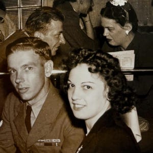 Original Antique Photograph | Canteen Couple