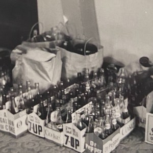 Original Vintage Photograph | Glass Soda Bottle Stash | 1969