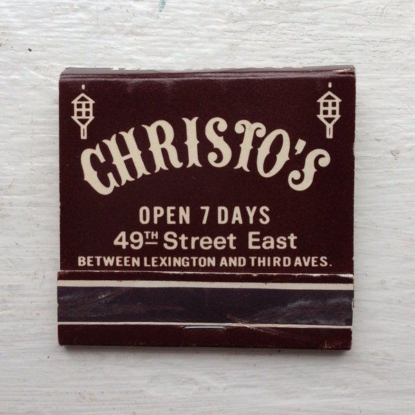Vintage Christo's Steakhouse Advertising Matchbook Unstruck Unused