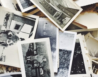 MIXED | Mystery Lot of Original Antique Black & White Photographs | Instant Collection | Quanity : 100