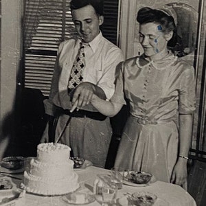 Original Vintage Photograph | Anniversary Cake