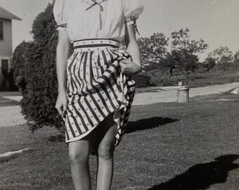 Original Vintage Photograph | Peasant Stripes