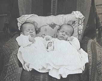 Original RPPC Photograph | Twin Babies