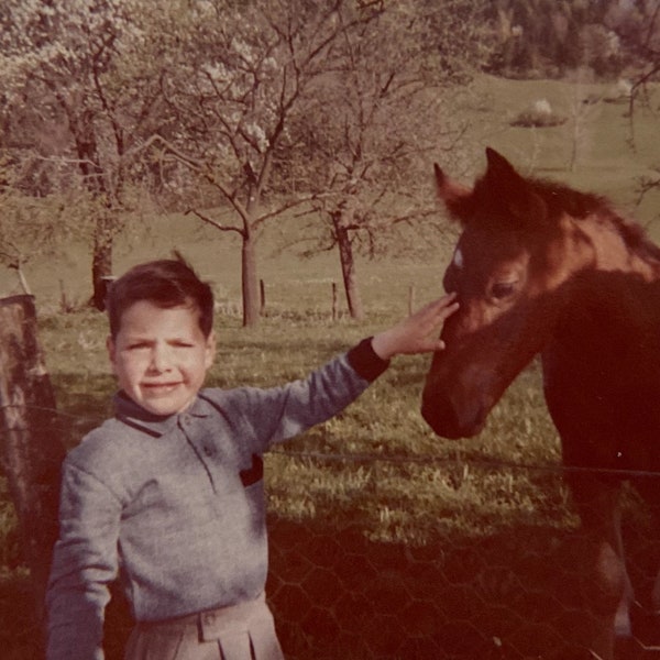 Original Vintage Photograph | Petting Cherry