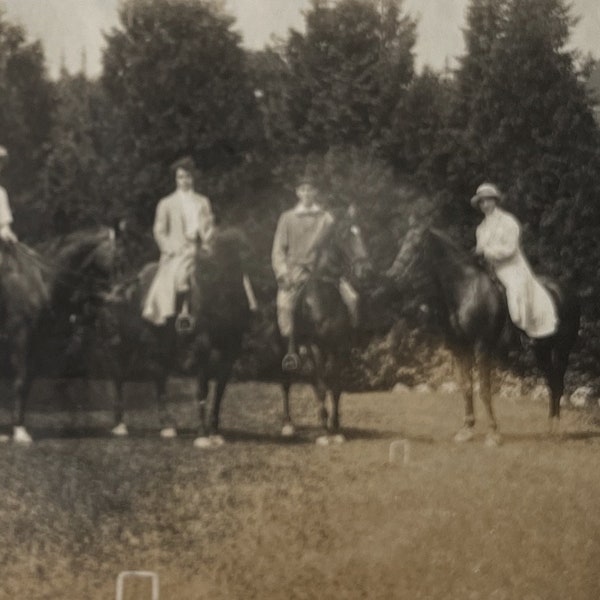 Original Antique Photograph | Proper Riding