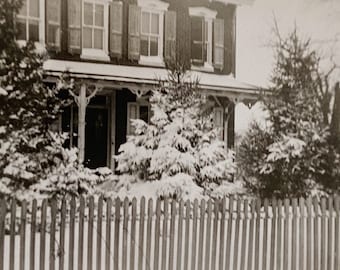 Originele antieke foto | Winterhek: