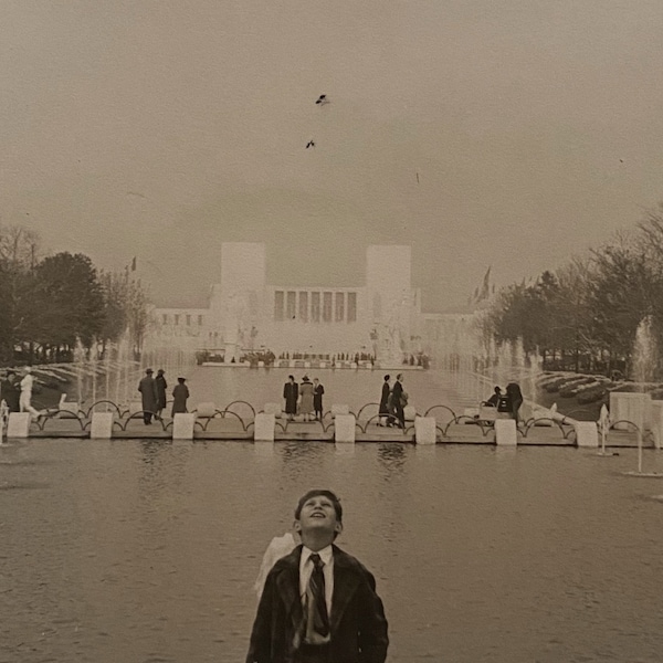 Original Antique Photograph | Looking Up at the Worlds Fair