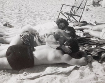 Original Antique Photograph | Beach Bodies