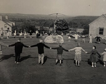 Original Vintage Photograph | With Arms Around the World