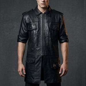 FF15 Prince Noctis Black Cosplay Costume | 手作り Lucis Caelum スタイル アニメ Soldier ハーフスリーブコート