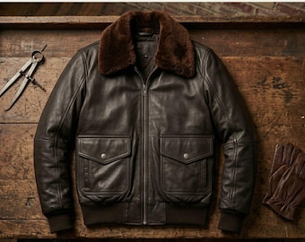 Vintage 1960's/70's SCHOTT Leather G1 Style Bomber Jacket / I-S