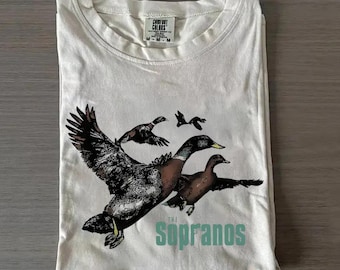 Tony Soprano Ducks Shirt, The Sopranos Vintage Wildlife Tee, Retro North Jersey Streetwear, Flying Ducks Graphic Shirt, Movie Fan Gift