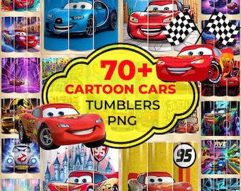 70+ Cartoons Car Tumbler Wrap Bundle, Tumble PNG Wraps Design, Gerader und Taper Tumbler Wrap, Cartoon 20 oz Skinny Tumbler Png, Car Wrap