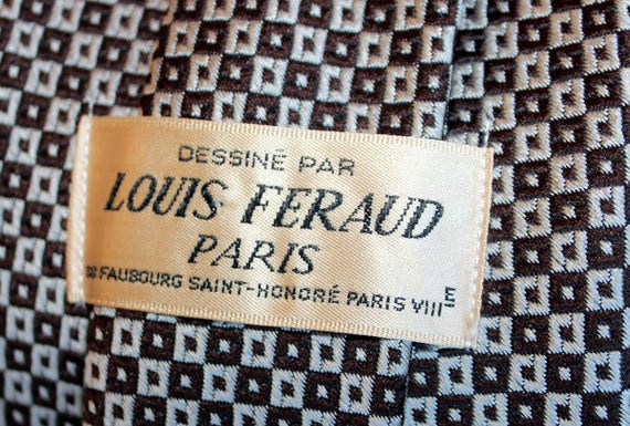 Vintage 70s Louis Feraud Mens Tie - image 1