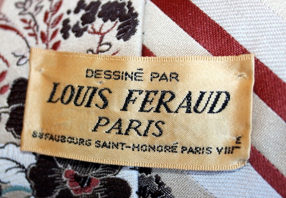 Vintage 70s Louis Feraud Paris Mens Tie - image 1