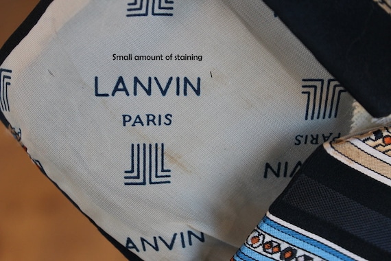 Vintage 1970s Mens Tie - Lanvin  / Paris / Black … - image 6