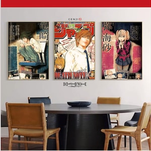Death Note Magazine Prints • Giclée Anime Wall Art • Waterproof + Wrinkle-Free Canvas