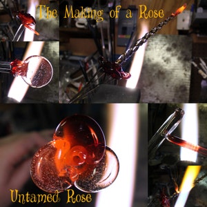 Handmade Lampwork Rose step by step