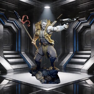 Kraven - MARVEL STL File 3D Print  | Crossbow and Spear Battle