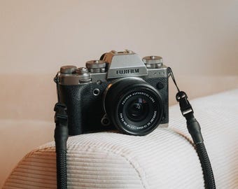 Quick Release Kameraseil, Basic Kameragurt in Schwarz für kleine Analoge und DSLR Kamera - Vintage Camera Strap