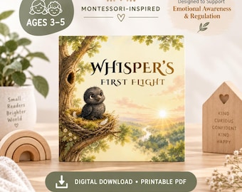 Whisper's First Flight: Montessori Emotional Awareness Storybook (Ages 3-5) (Digital Download)