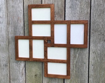 PHOTO COLLAGE FRAME, Multi Picture Frame, Will Hold Eight 4x6, 5x7, or 8x10 Pictures