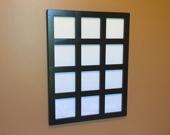 Walnut Frames by Mail Triple Square Opening Collage Frame for 8 x 6 Photo