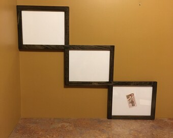 SALE! COLLAGE PICTURE Frame for 3 8x10 Photos. Can Be Hung to Display as Portrait or Landscape.