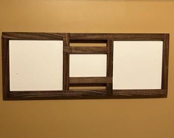 3 Opening Collage Frame for 8x8 and 4x6 Pictures, Poplar Wood