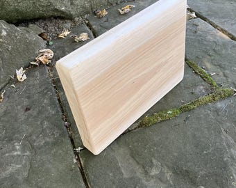 8x12x1.5 Solid Hickory Wood Cutting Board: Glue-Free, Reversible, Optional Conditioning