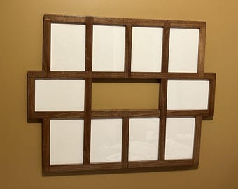 10 Opening Collage Photo Frame: Mixed Orientation, Poplar Wood