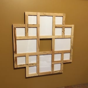 Spalted Maple Picture Frame Collage, Multi Photo Frame, 5x7 Collage Frame