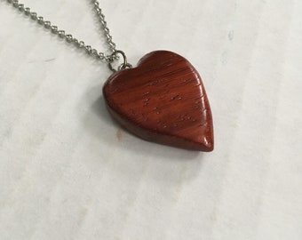 Mother's Day Sale! Wood Heart Pendant Necklace Perfect for Valentine's Day, Maid of Honor Gift, Mothers Day Gift