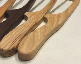 Bread Knife with Stainless Steel Serrated Blade, Right or Left Handed Bread Knife