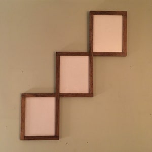 3 Opening Collage Picture Frame for Slanted or Diagonal Display