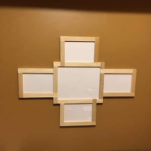 5 Opening Collage Picture Frame for Multiple Sizes, Cross Frame
