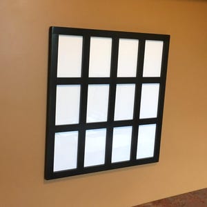 Handmade Black Poplar Wood Collage Picture Frame: 12 4x6 Photos