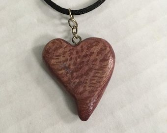 Mother's Day Sale! Wood Heart Pendant Necklace Perfect for Valentine's Day, Maid of Honor Gift, Mothers Day Gift