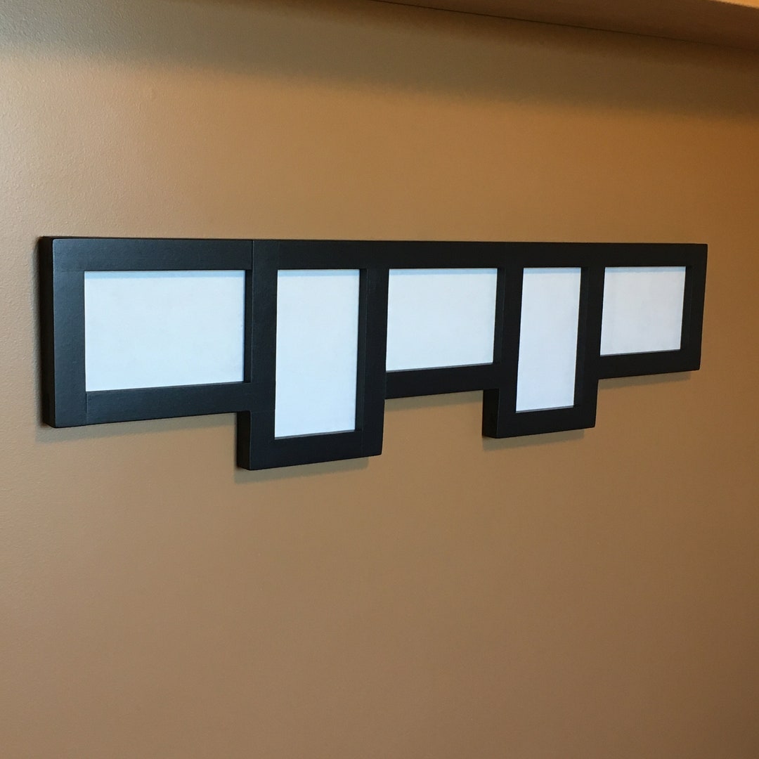 Collage Picture Frame for Five 5x7 or 4x6 Photos in a Mix of Landscape