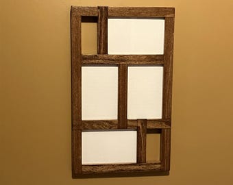 4 Opening Collage Frame for 4x6, 5x7, or 8x10 Pictures, Poplar Wood