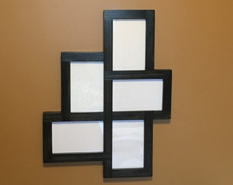 5 Opening Photo Collage Frame for Multiple Orientation 4x6, 5x7, or 8x10 Pictures