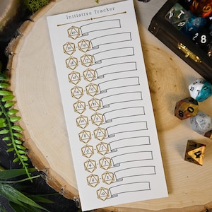Blocco note per il monitoraggio delle iniziative di D&D / Scheda di combattimento del Dungeon Master / Strumenti per giochi di ruolo da tavolo