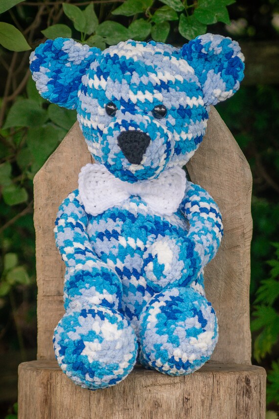 big blue teddy bear
