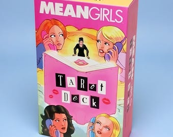 Mittlere Mädchen inspiriertes Tarot Deck, Pop Kultur Tarot Karten, Rosa Ästhetisches Orakel Deck, Witchy Geschenk für Tarot Liebhaber & Sammler